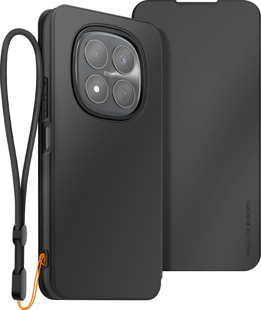 Xfm, Etui mit Kartenfach und Handschlaufe für Redmi Note 15 Pro Plus 5G, Schwarz