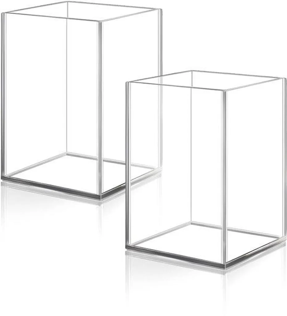 Support à stylos noir en acrylique pour bureau ordonné et professionnel