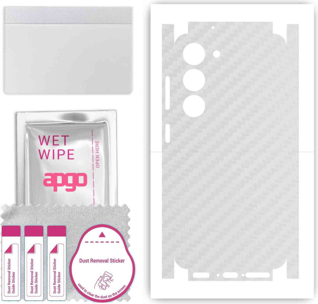 apgo Rückseite + Seiten Schutzfolie, Skin, kompatibel mit Samsung Galaxy S23+ Plus, Hinten Displayschutzfolie aus Vinylfolie, kratzfest, einfache ...