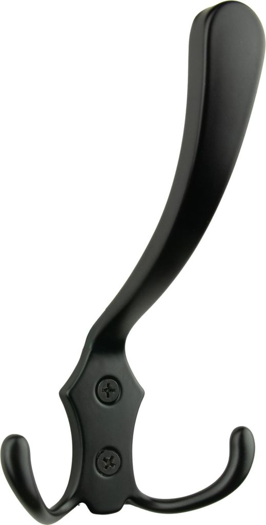 Eleganter mattschwarzer Metallkleiderhaken mit drei Aufhängeplätzen – Stilvoller Organizer für Handtücher und Bademäntel, ideal für jedes I...