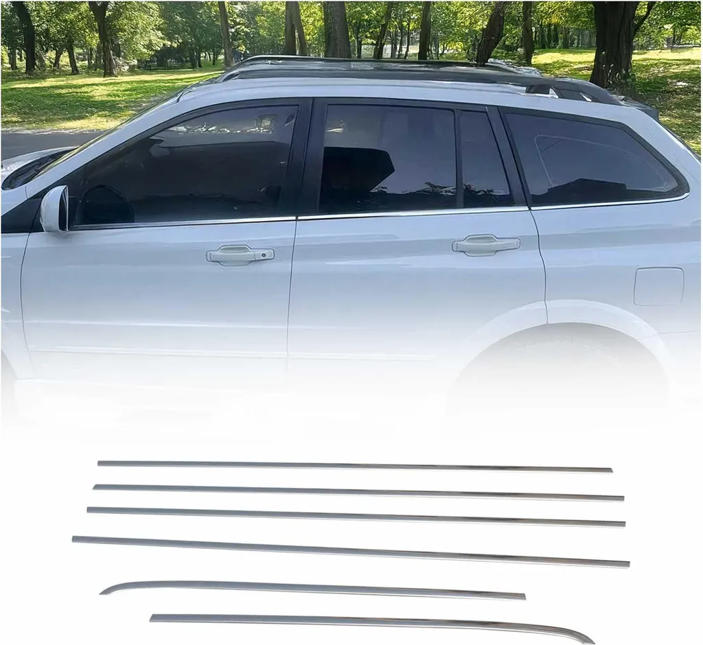 Set 6pz Modanature Acciaio Inox Ssangyong Kyron 2007-2014 Cromo