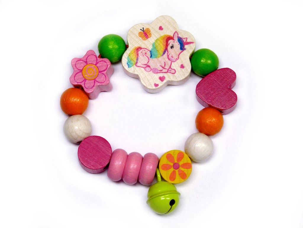 Hess-Holzspielzeug Rassel Einhorn