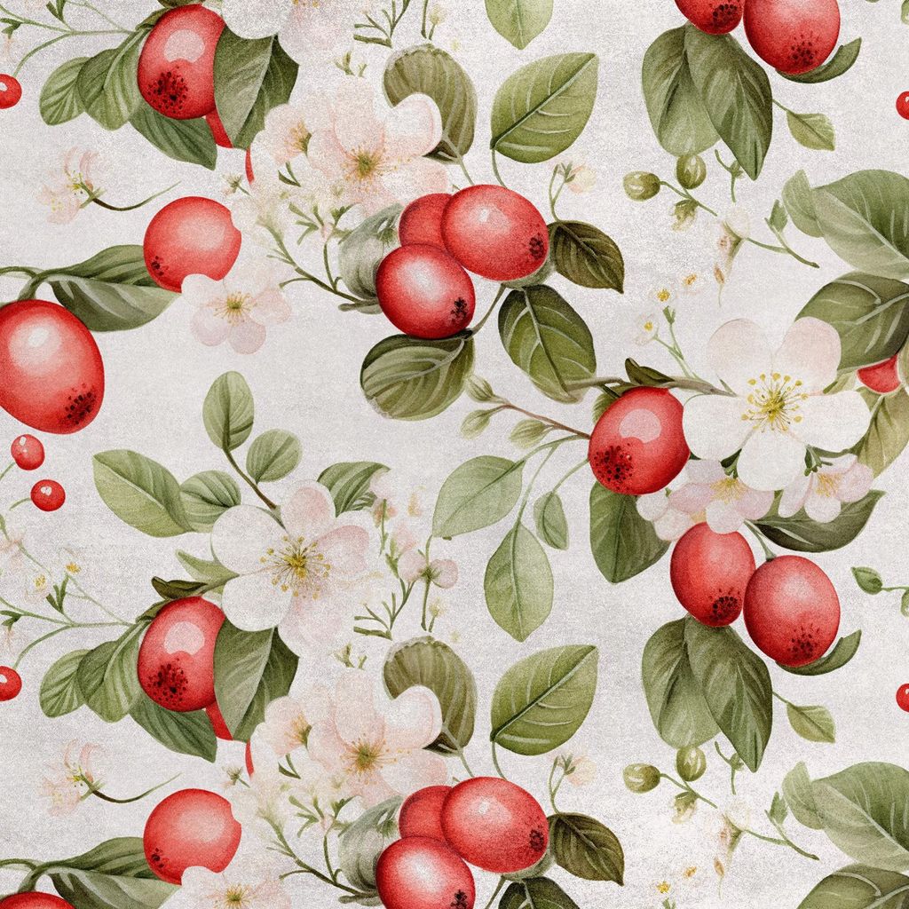 Royal Samt Stoff Polyester Zum Nähen - Motiv Obst - RDX2249