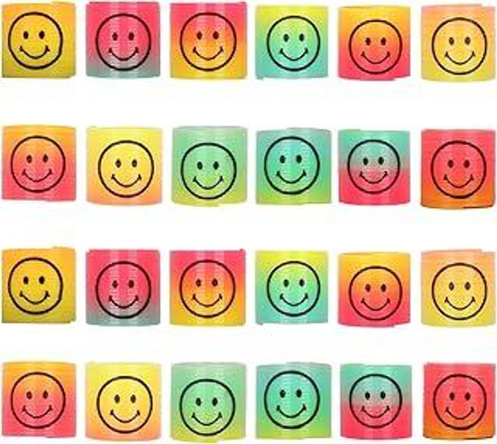 Regenbogenspirale 24 Stück, Spirale Spielzeug Treppenläufer Federspielzeug Kinder,Bunte Treppenläufer,Mitgebsel für Kindergeburtstag,Stressabba...