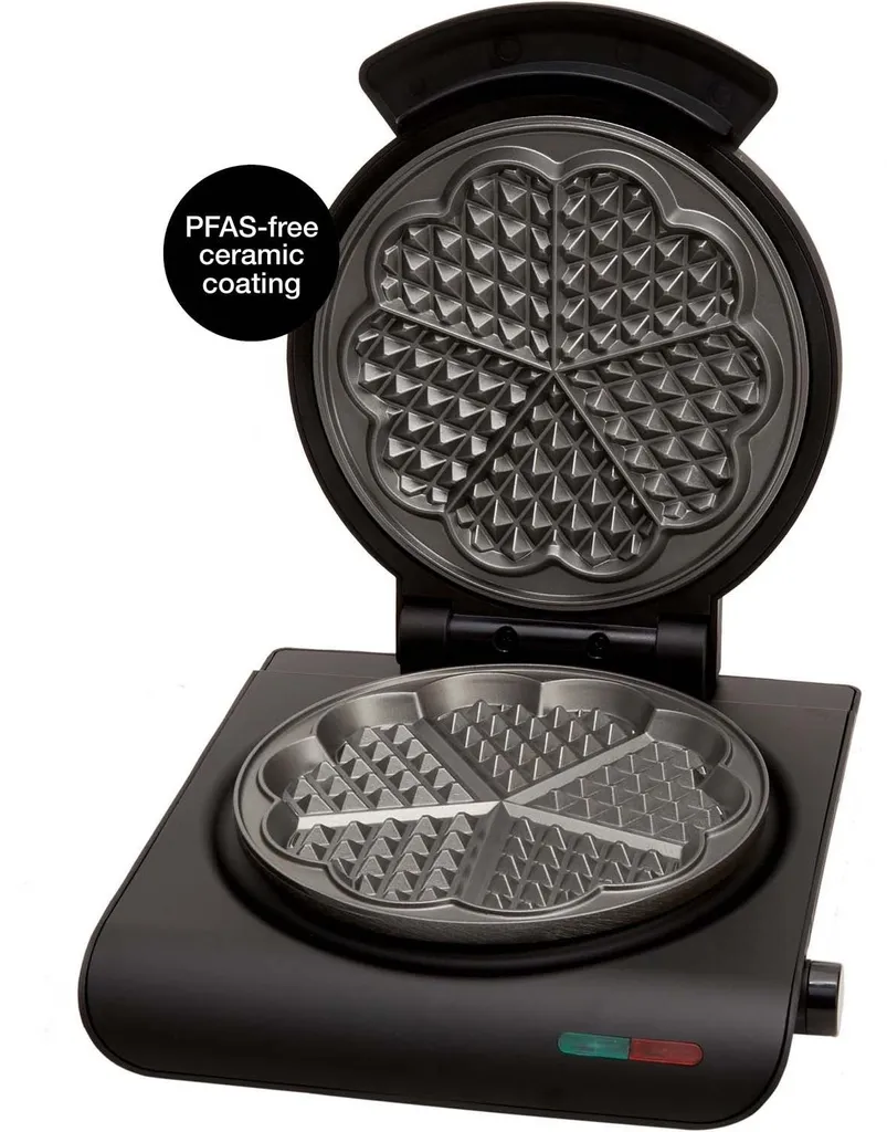 Gaufrier noir sans PTFE avec plaques en céramique pour cuisson saine