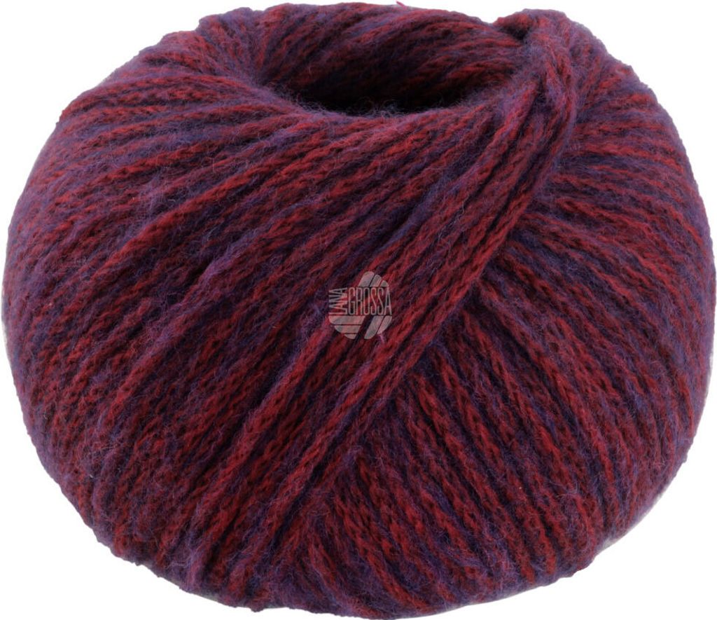 Lana Grossa TWINNY, Farbe:008 - Weinrot/Blauviolett