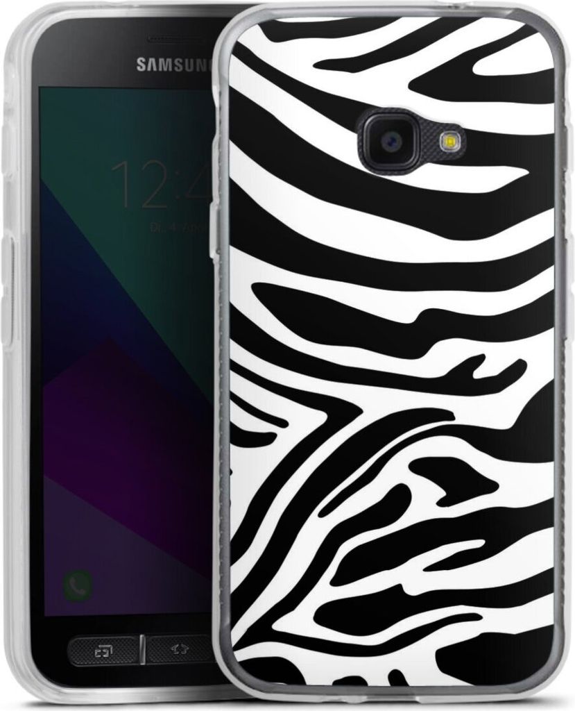 DeinDesign Handyhülle für Samsung Galaxy Xcover 4 Silikon Hülle Case Smartphone Schutzhülle Animal-Look Animalprint Zebra
