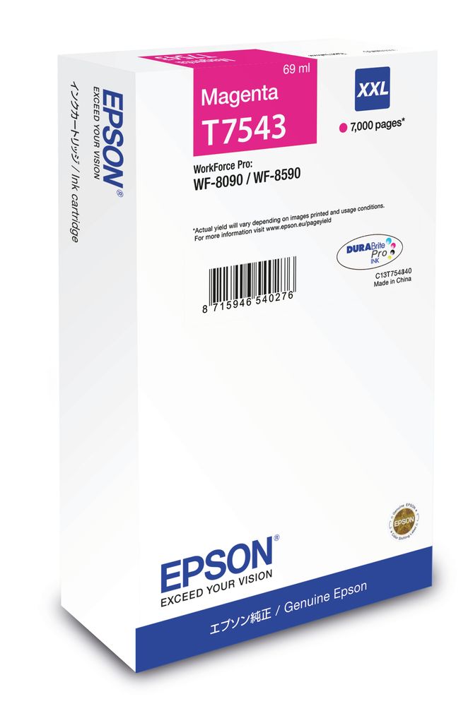 Epson T7543 - 69 ml - Größe XXL - Magenta - original - Produktbild 
