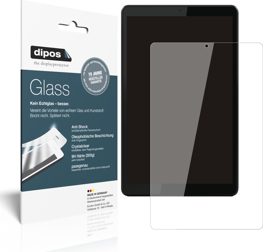1x Schutzfolie für Motorola Tab G20 - Anti-Shock 9H Folie dipos Glass Kunststoffglas