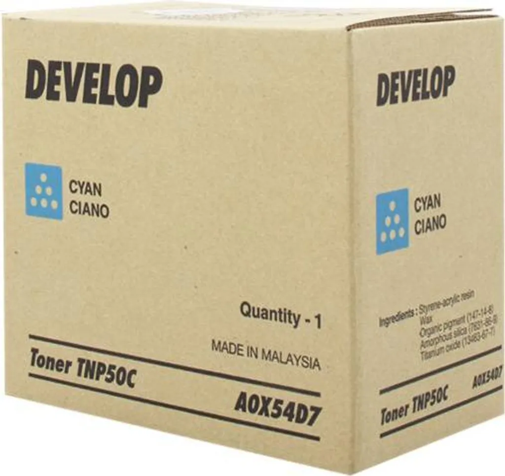 Toner Ciano Brillante Develop A0X54D7 TNP-50C | Colori Vividi Ineo+