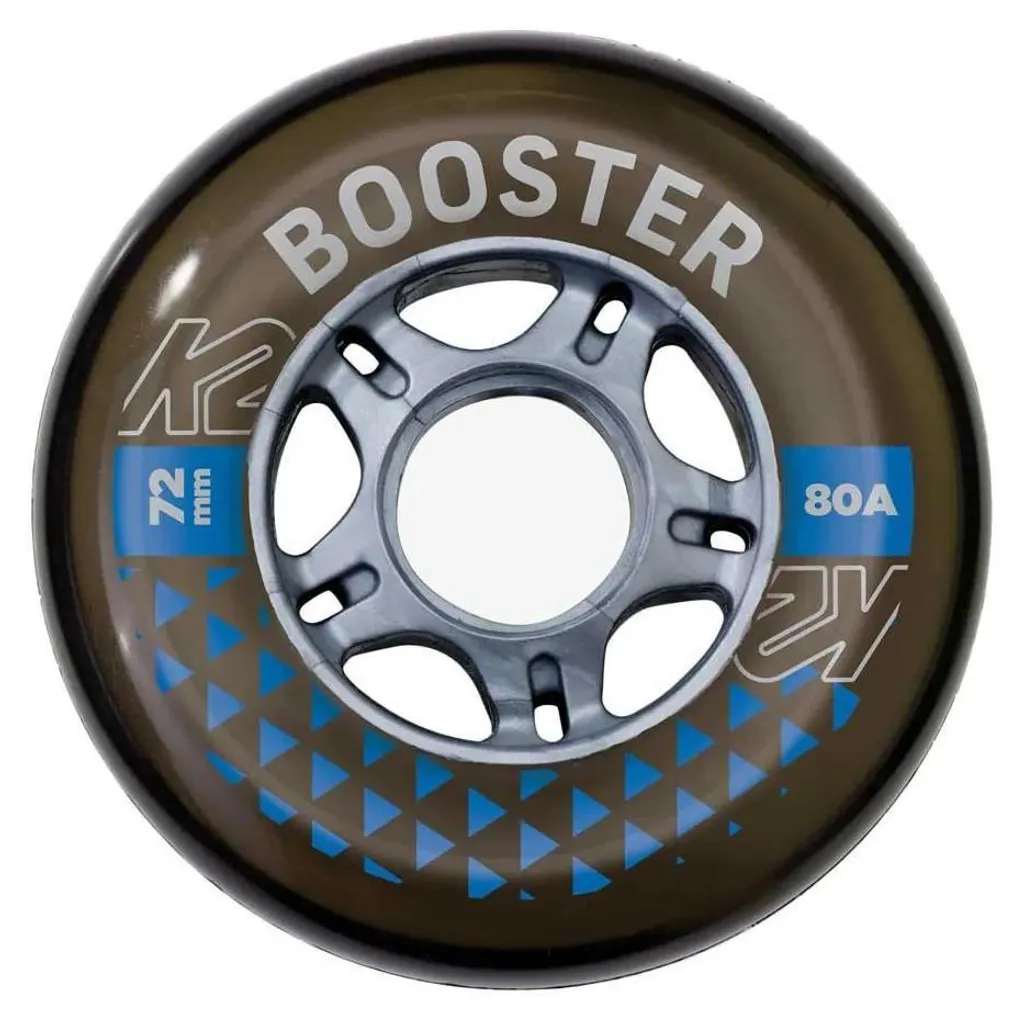 Pack Roues Roller 72mm K2 Skates Booster 80A pour Fitness et Ville Noir