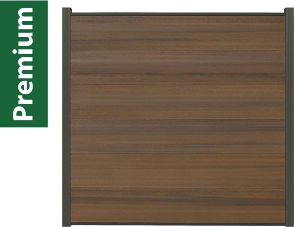 Woodstore24- XXXL Premium coex. WPC Sichtschutzzaun teak - Produktbild 