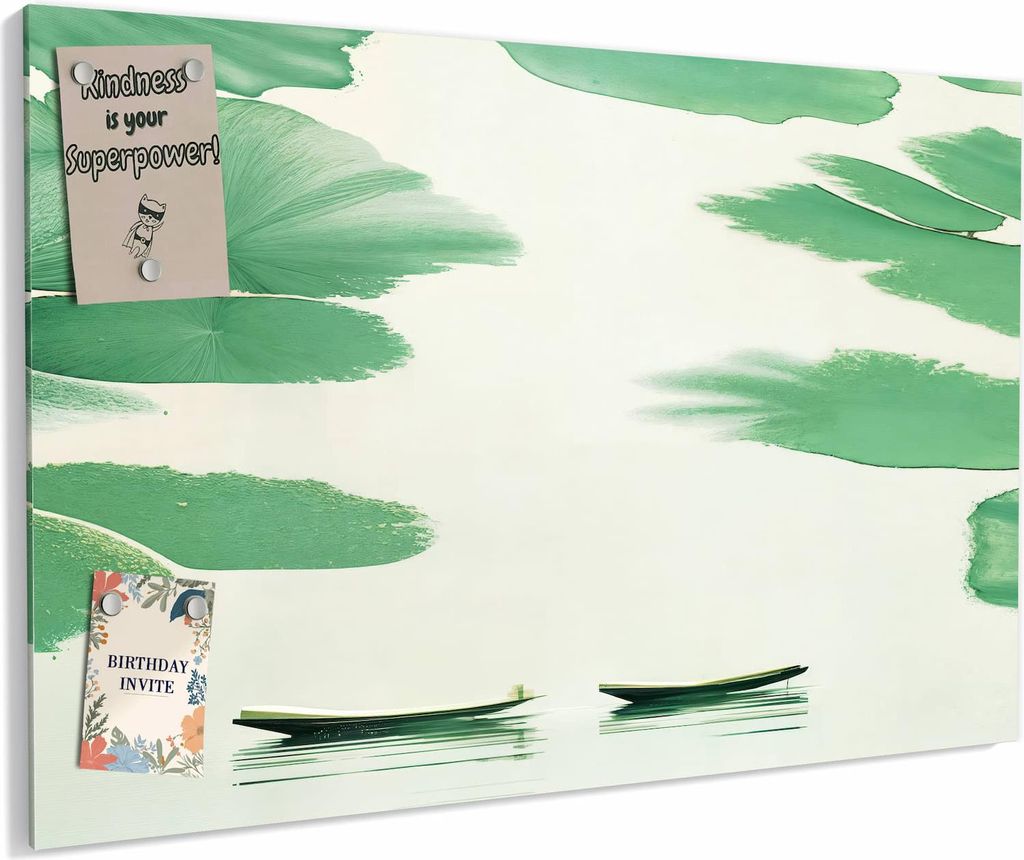 Magnettafel 60x40cm magnetisch & beschreibbar Metall-Board - Boote auf dem See