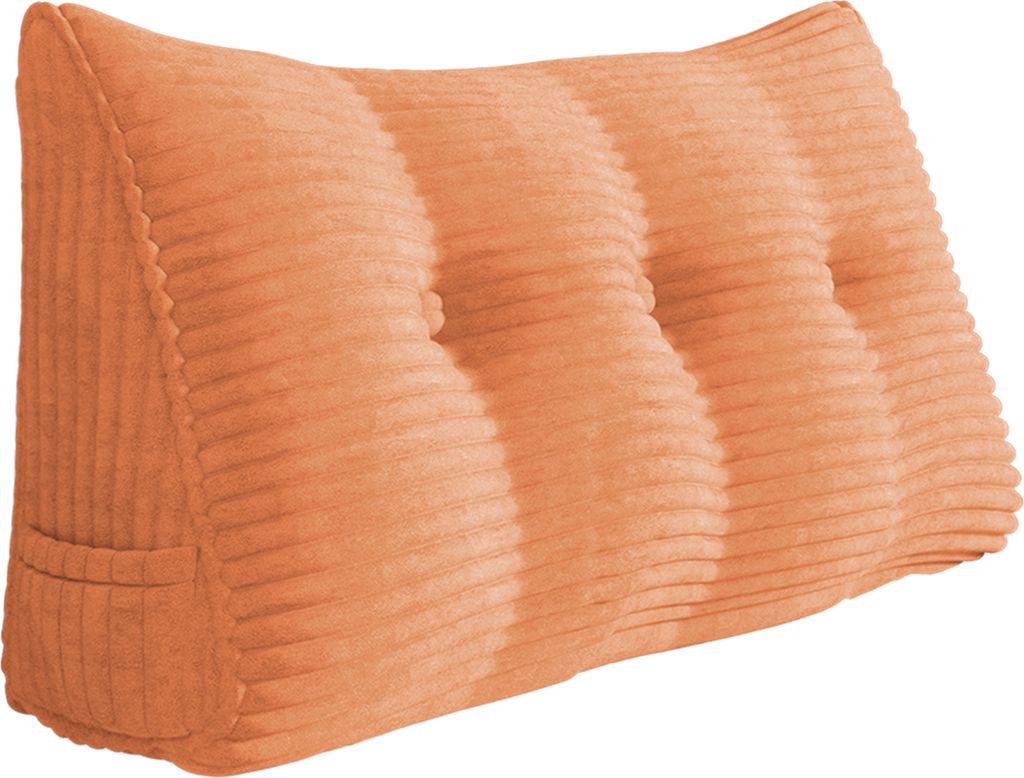 Großes ergonomisches Keilkissen Kopfteilkissen aus Cord, Lesekissen, Keilkissen, Rückenkissen, Ruhekissen, Dekokissen