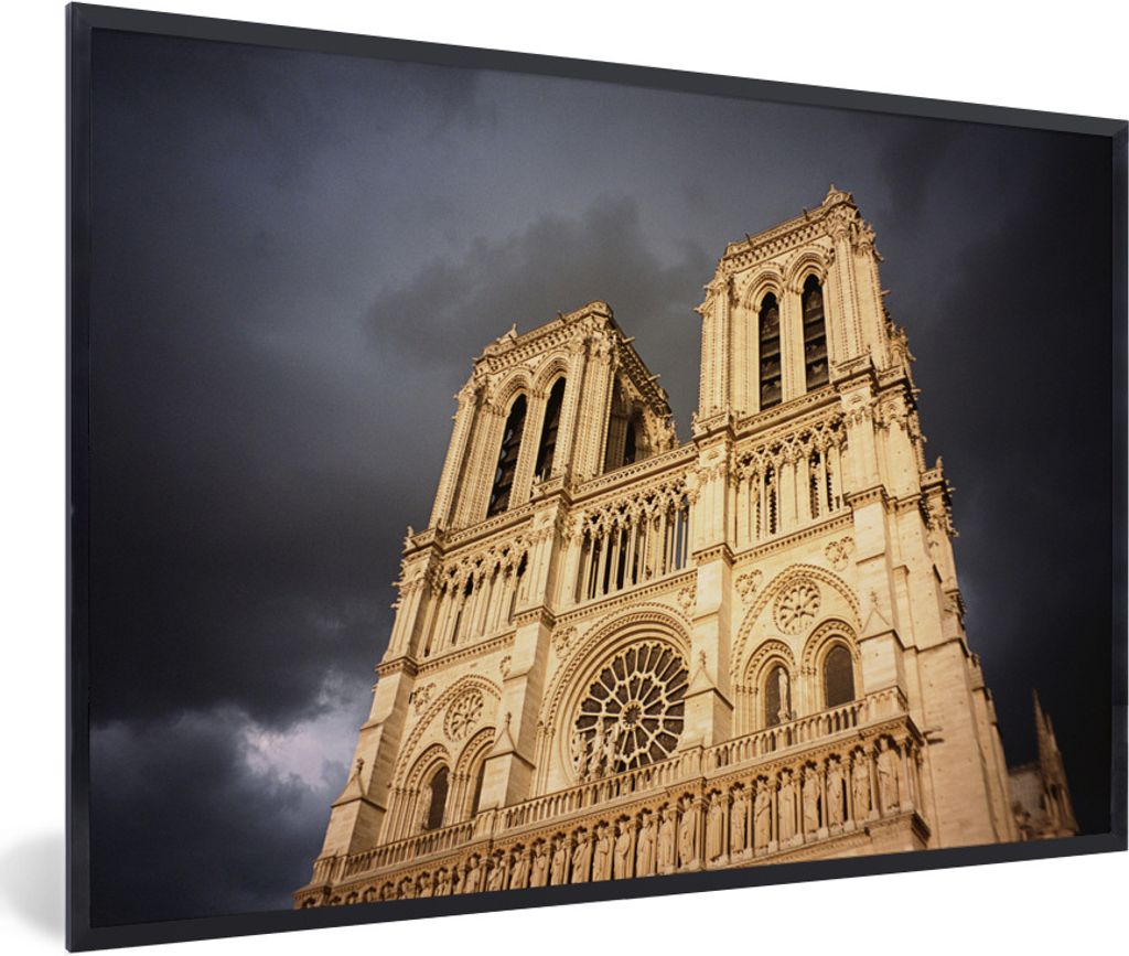 MuchoWow® MuchoWow® Gerahmtes Poster Dunkle Wolken über Produktbild 