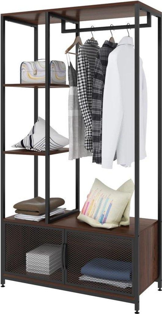 Wandgestell - 90x40x167 cm - Holz - Bücherregal - Schrank