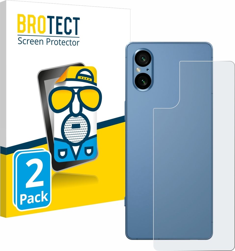 2x BROTECT Schutzfolie für Sony Xperia 5 V (Rückseite) Displayschutz Displayschutzfolie Folie Matt Entspiegelungsfolie