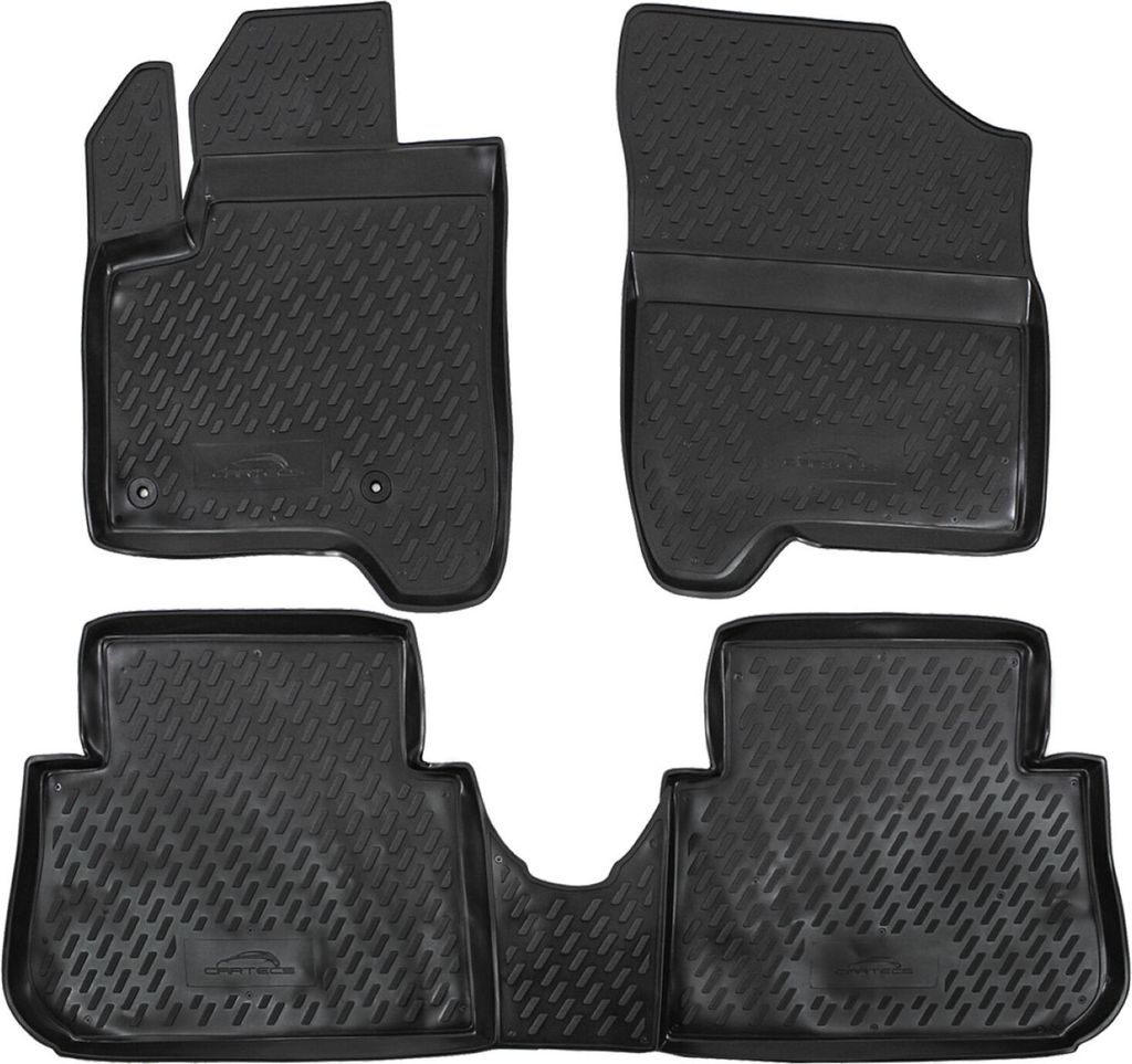 J&J AUTOMOTIVE | 3D Design Gummimatten Gummifußmatten Für Citroën C3 Picasso 2009-2016, Schwarz, Anti-Rutsch, Ohne Geruch, mit Tunnel, Allwetter...
