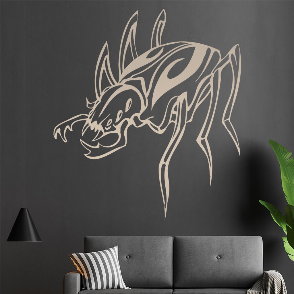 Riesen Käfer Wandtattoo in 6 Größen - Wandaufkleber Wall Sticker - Dekoration, Küche, Wohnzimmer, Schlafzimmer, Badezimmer