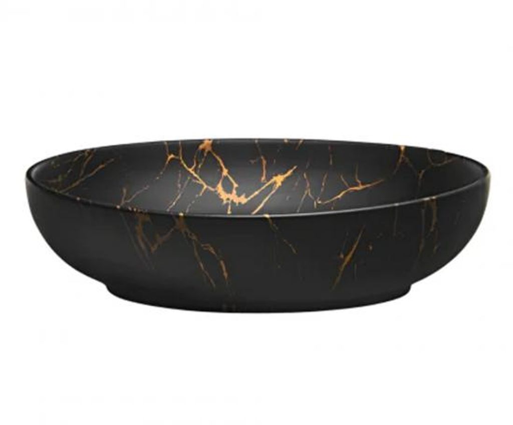 Keramické umyvadlo MONA, černý mramor, 52 cm Obrázek produktu 
