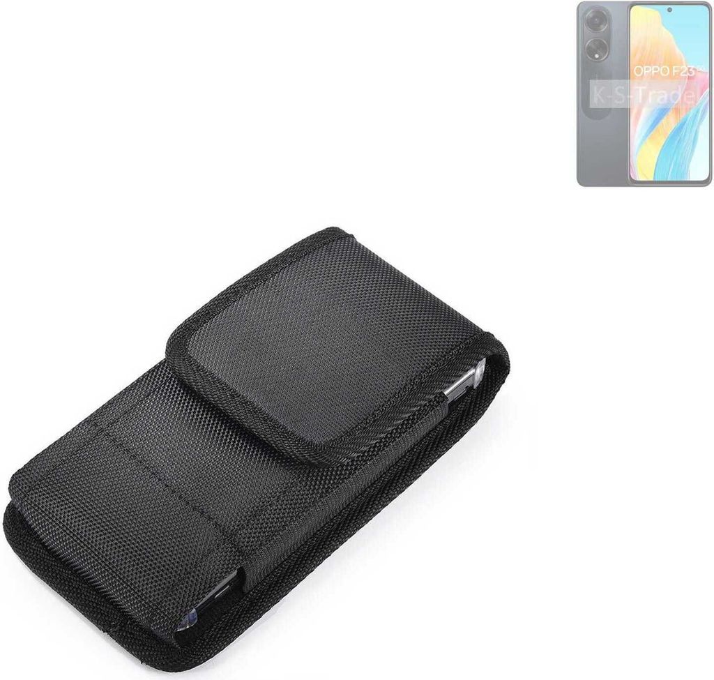 Holster Gürteltasche kompatibel mit Oppo F23 5G Holster Gürtel Tasche wasserabweisend Handy Hülle Schutz Hülle Outdoor schwarz K-S-Trade