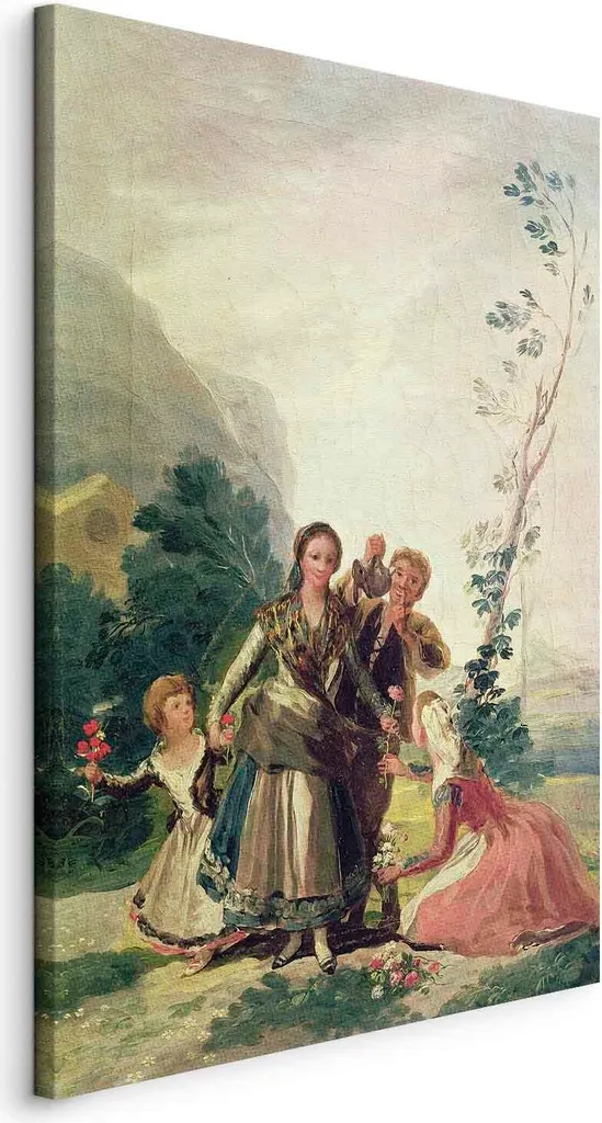 Tableau moderne Salon XXL Goya 80x120 cm Toile Décoration murale Art