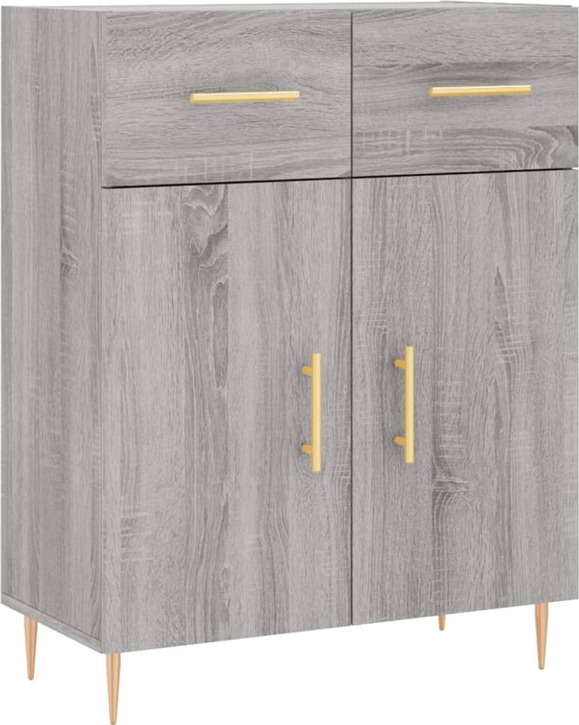 Sideboard Grau Sonoma 69,5x34x90 cm Holzwerkstoff Produktbild 