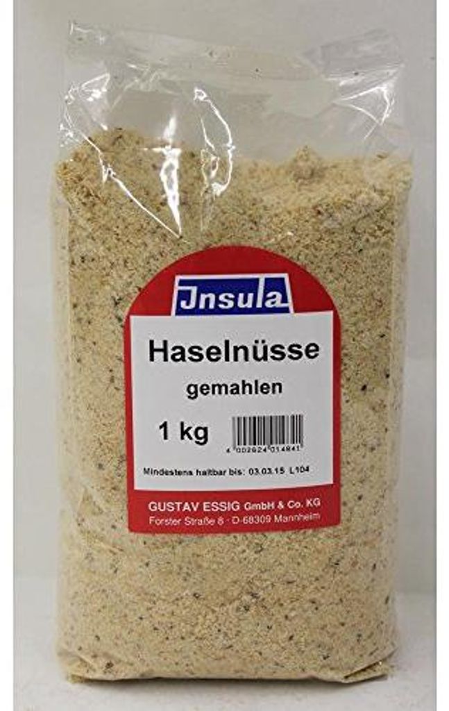 Haselnüsse gemahlen verfeinert von Insula zum Kochen und Produktbild 