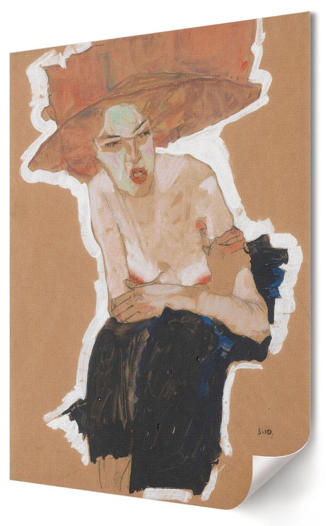 Nackter Mann- Kunstdruck A1 (59x84 cm) - Rustikal, erotisch, ausdrucksstark- Wandbild für Wohnzimmer Schlafzimmer & Flur, Modernes Poster Wanddeko...