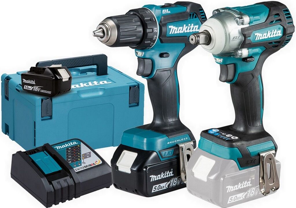 Makita Akku-Kombo-Kit 18V "KFZ-Set" (DDF485 + DTW300) / 5,0 Produktbild 