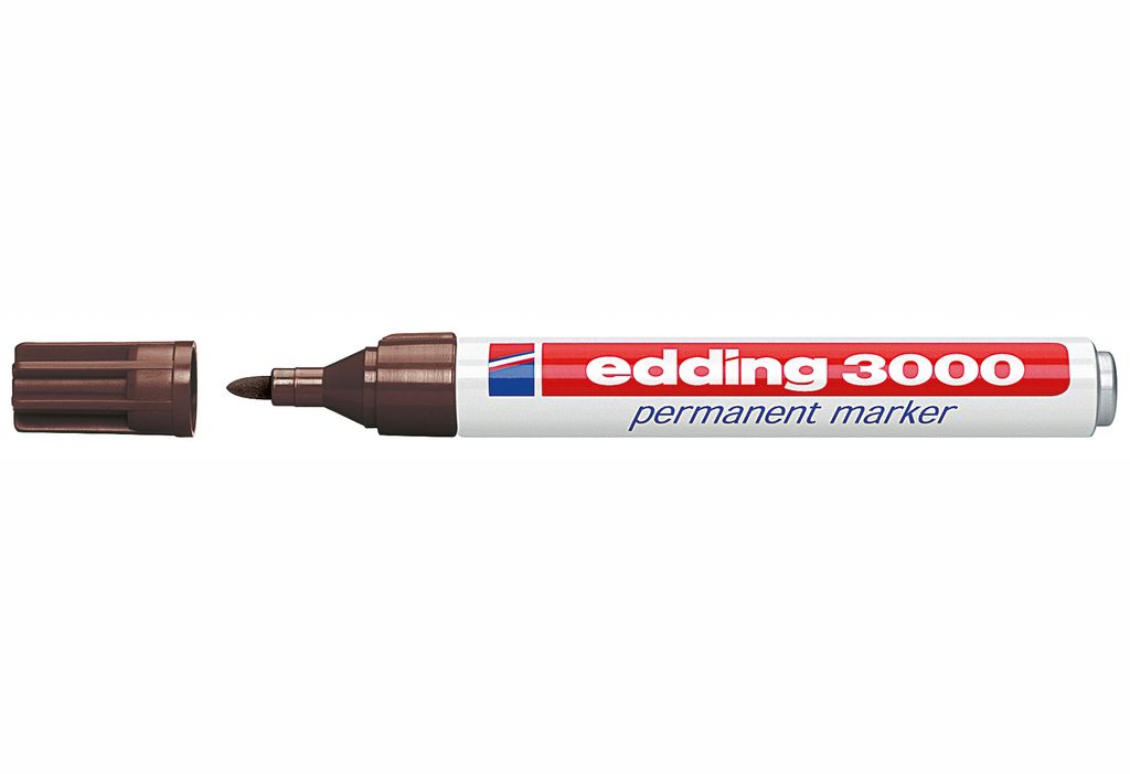 Edding 3000, Braun, Rundspitze, Mehrfarbig, Aluminium, 1,5 Produktbild 