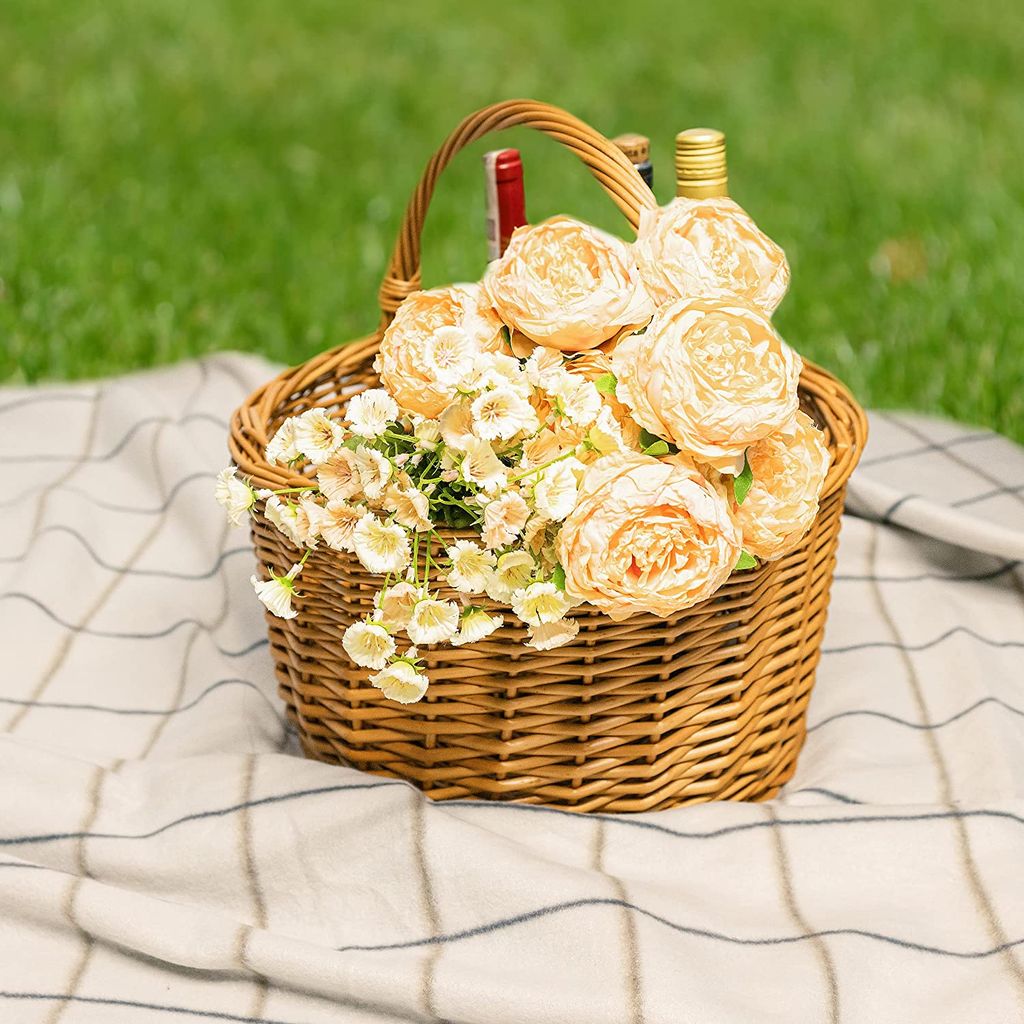 Creative Home Weidenkorb mit Henkel | 35 x 35 x 36 cm (+/- Produktbild 2