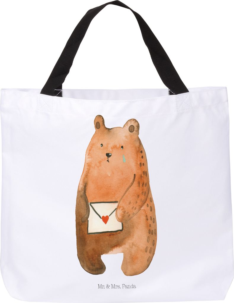 Mr. & Mrs. Panda Reisetasche Bär Vermissen - Weiß - Geschenk, Teddy, Unglücklich Verliebt, Stoffbeutel, Laptoptasche, Tasche, Verreist, Freundin...