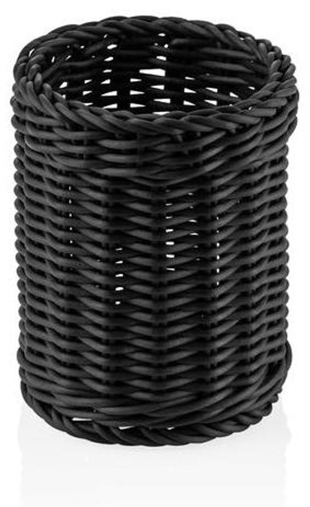 Koszyk na sztućce Ø 12 cm, (wys.) 15 cm, czarny Zdjęcie produktu 