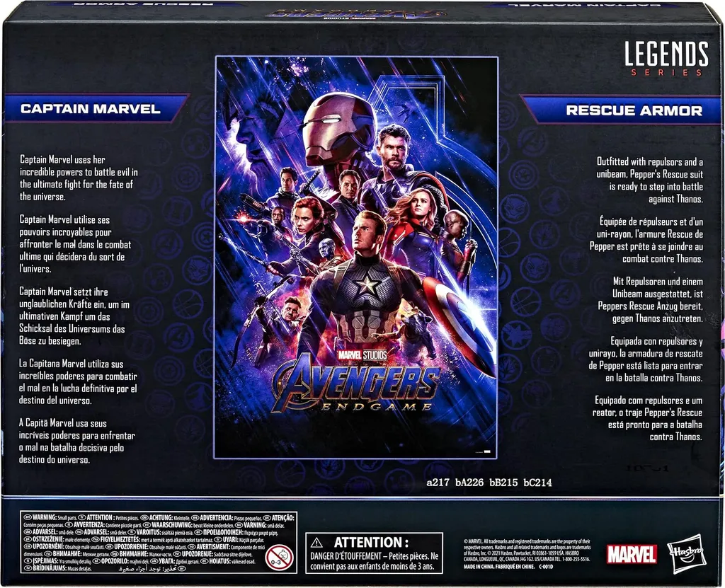 Hasbro Marvel Avengers Endgame Pack Duo Captain Marvel et Rescue 15cm - 6