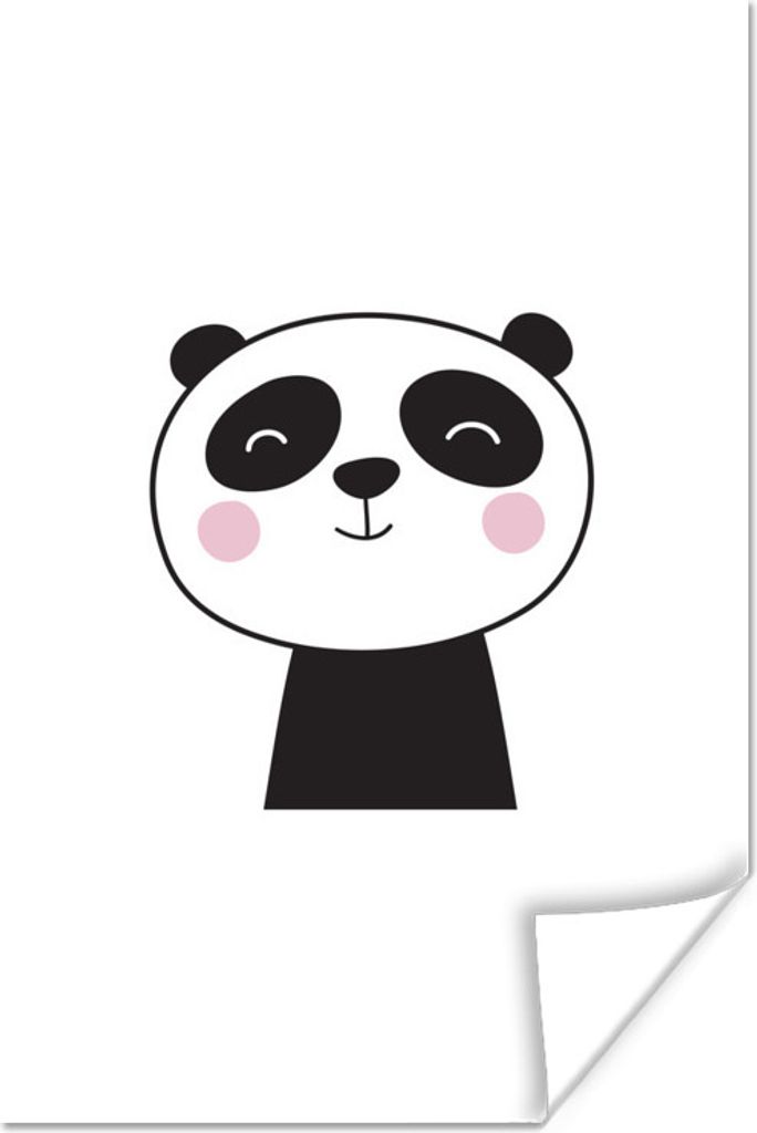 MuchoWow Poster Panda - Illustration - Kinderzimmer - Kinder 20x30 cm - Papierdruck