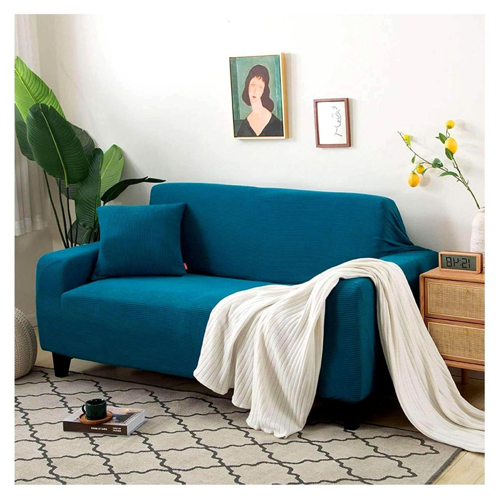 Schnittcouchbezüge L-Form Sofa Schonbezug, Jacquard Polyester Stretch Möbelschutz, rutschfeste und schmutzabweisende Schonbezüge für 3-Sitzer 1...