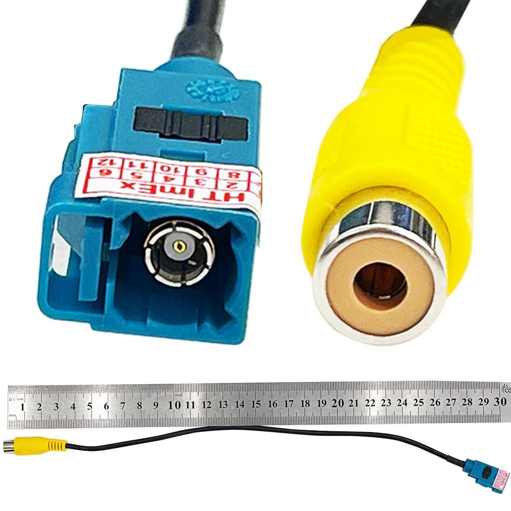 Cinch Fakra Adapter RCA Video Reverse Camera kompatibel mit Ford Blaupunkt Rückfahrkamera