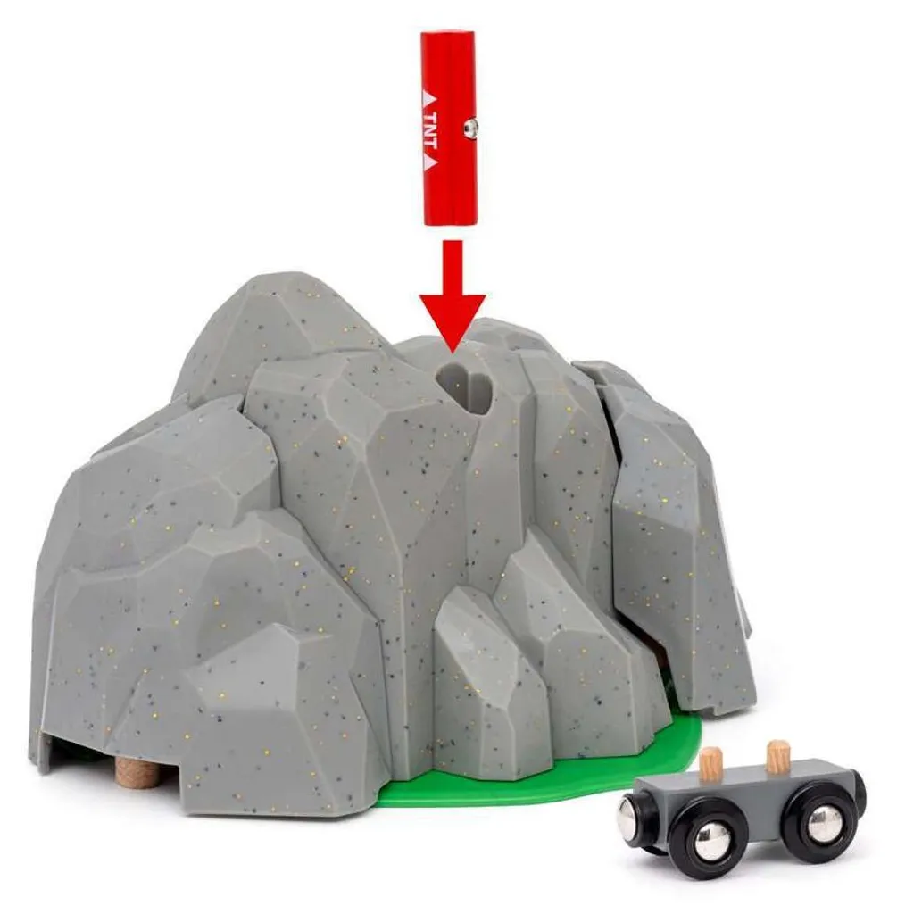 Tunnel avec fonction d'explosion BRIO pour animer les circuits 63604400 - 6
