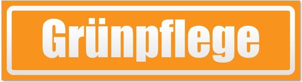 Kiwistar Grünpflege invertiert Magnetschild Schild magnetisch - 45cm Orange - Magnetfolie für Auto PKW Kfz