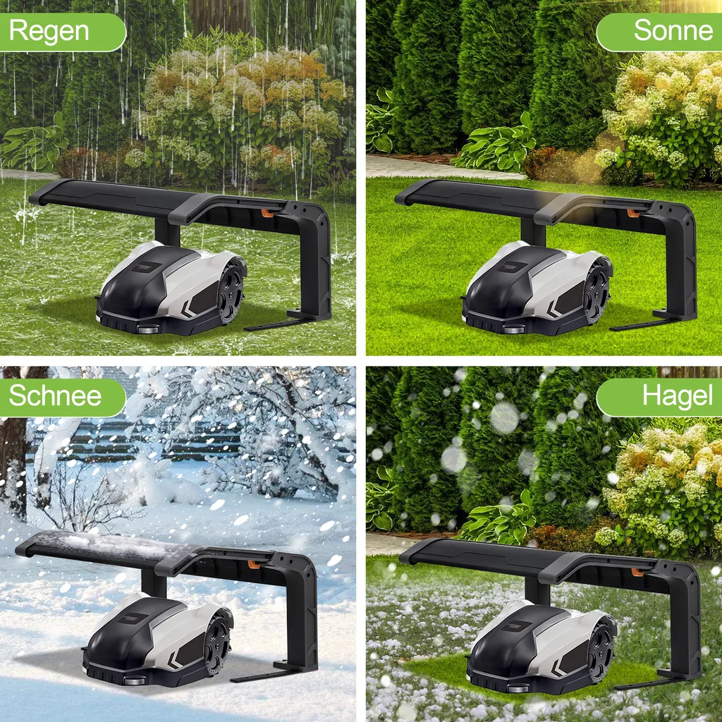Offerta Garage Clanmacy per Robot Tagliaerba | Tetto Pieghevole Acciaio - 7