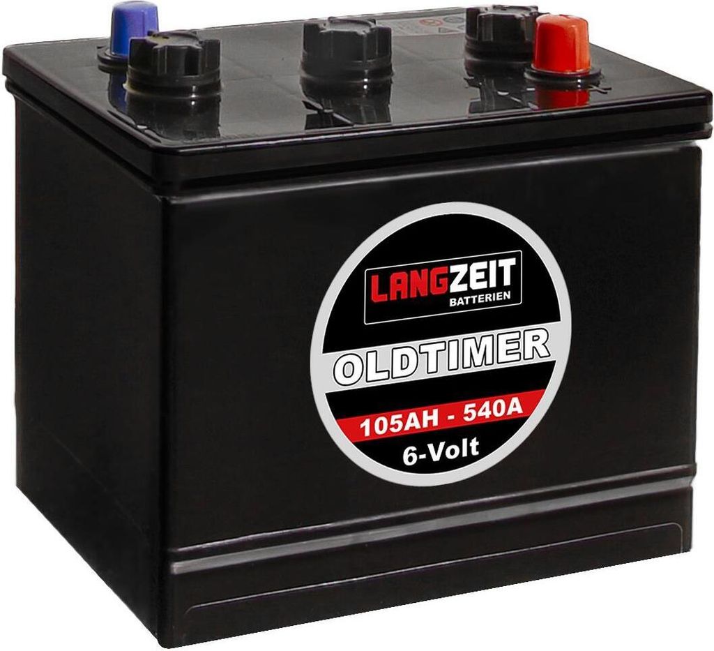 LANGZEIT Oldtimer Batterie 105Ah  6V Produktbild 