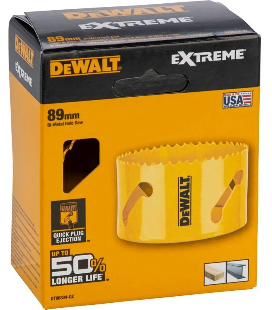 Finis les perçages imprécis : Scie cloche 89mm DeWalt DT90334-QZ HSS