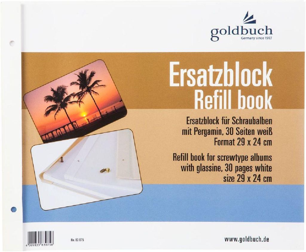 Goldbuch 83075 Goldbuch Ersatzblock       29x24 30 Seiten Zdjęcie produktu 