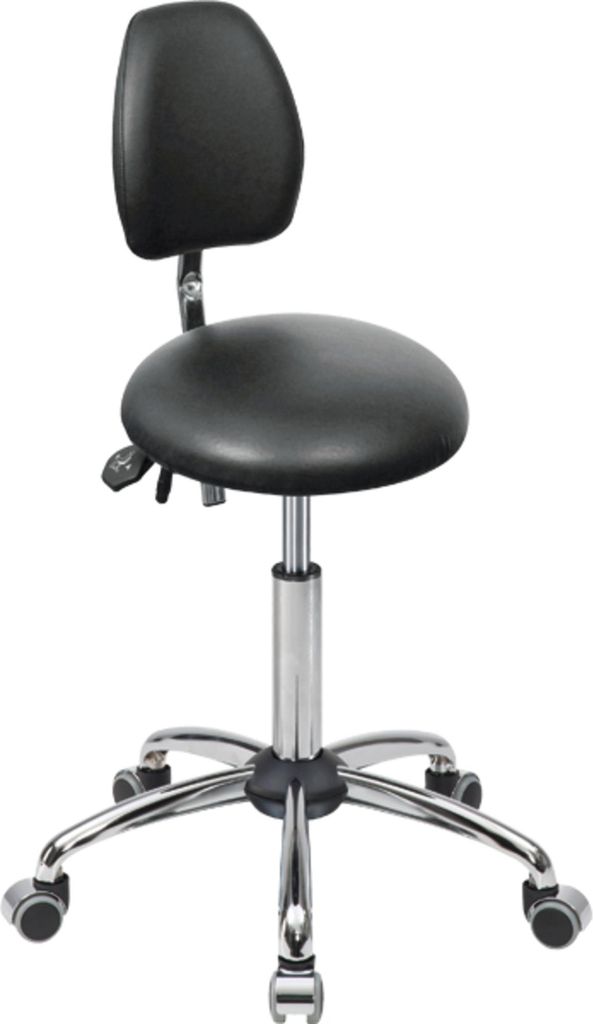 Meychair Hocker 9129 A1R-MED-TR-KL Rollen Rücken sw
