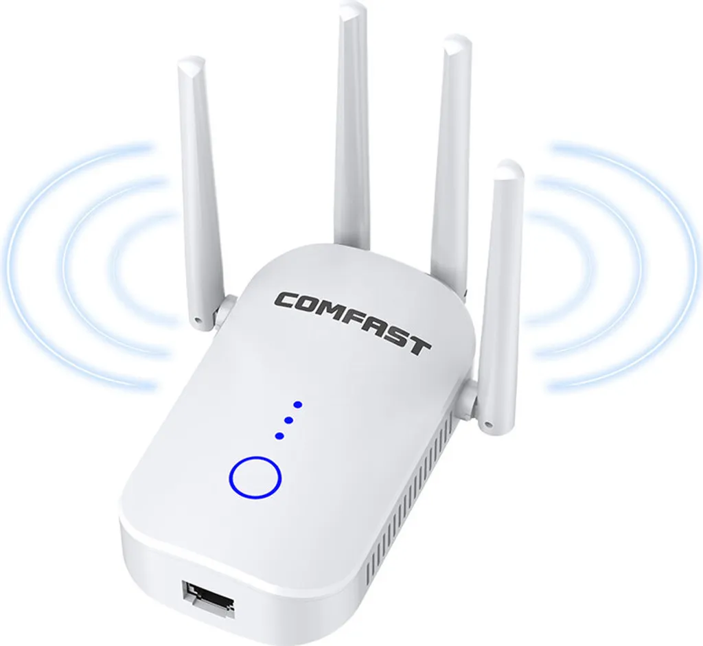 Répéteur WiFi 1200Mbps Dual Band 5GHz pour couverture 280m² Blanc