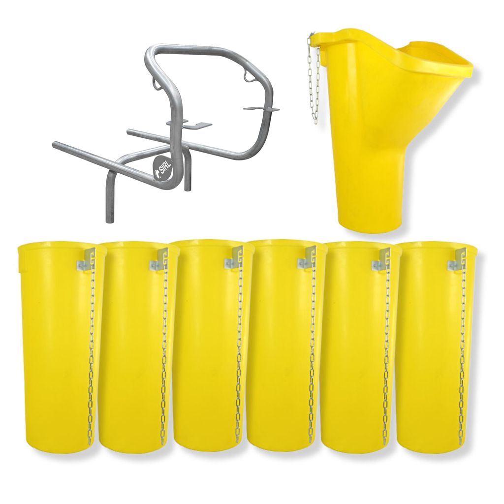 Profi Bauschuttrutsche Schuttrutsche Schuttrutschen Schuttrohr SET (8-tlg 7 m)