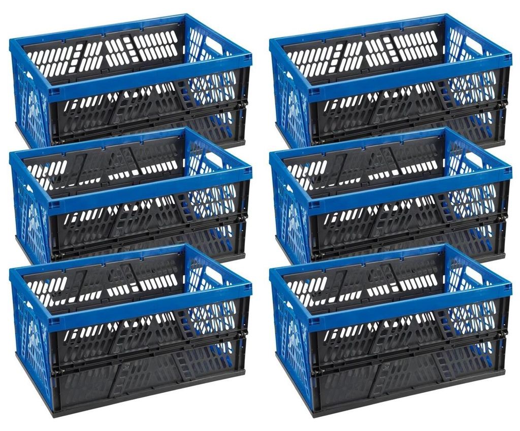 Novaliv skládací box 45l modrý sada 6 kusů - Skládací box s Obrázek produktu 