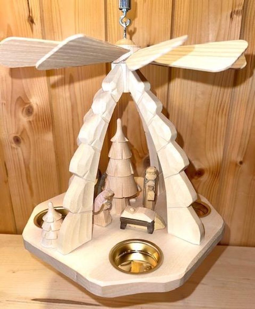 Deckenpyramide Geburt Christi natur Höhe ca. 20cm NEU
