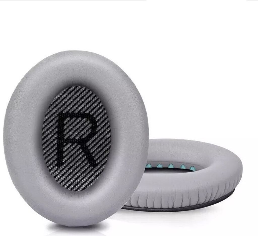 INF Ohrpolster für Bose QuietComfort 15 QC2 QC25 Ae2 Ae2i Ae2w SoundTrue & SoundLink Kopfhörer(1 Paar Schwarz/Blau) Grau